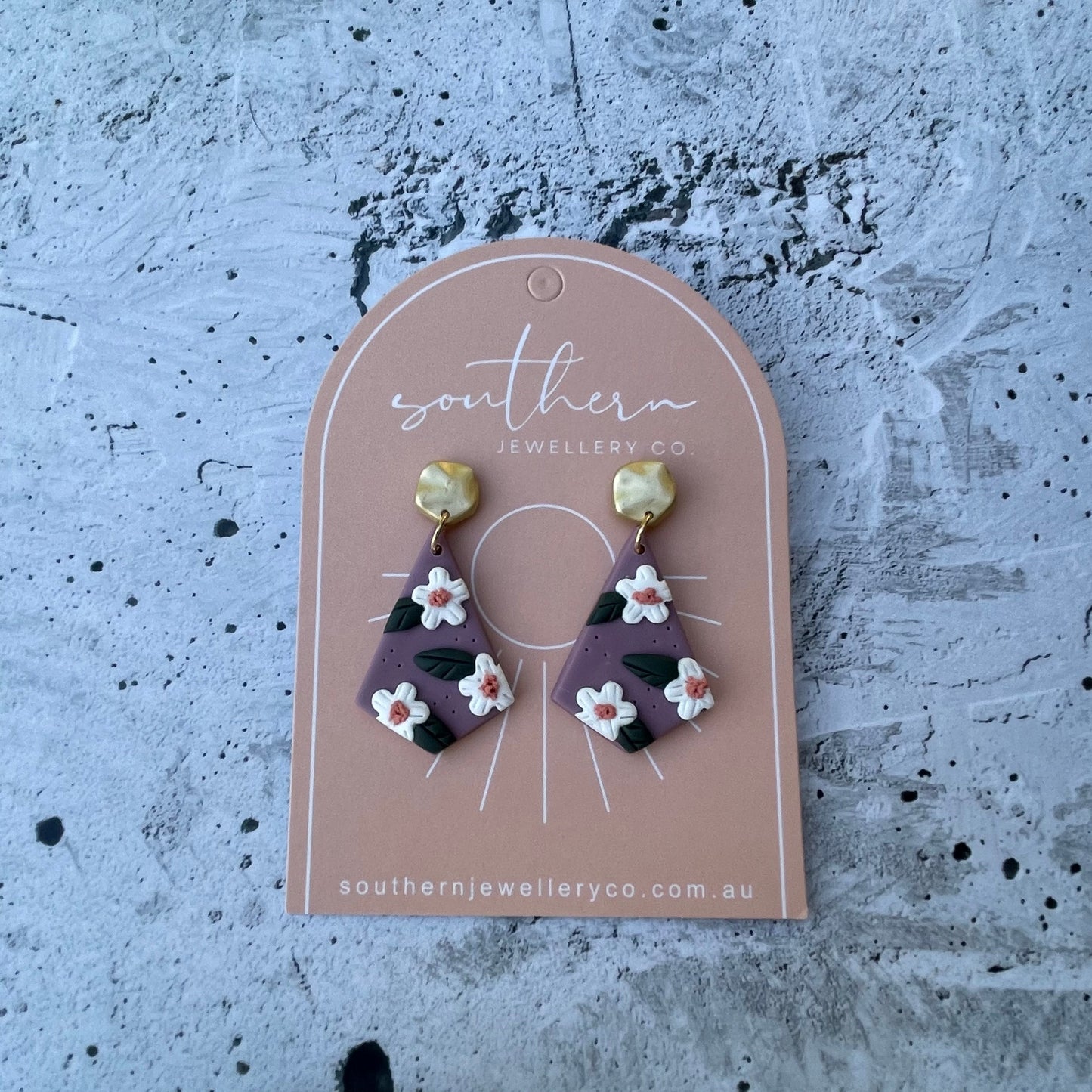 Floral Diamond Earrings-Earrings-Southern Jewewellery Co.-Southern Goods Co.