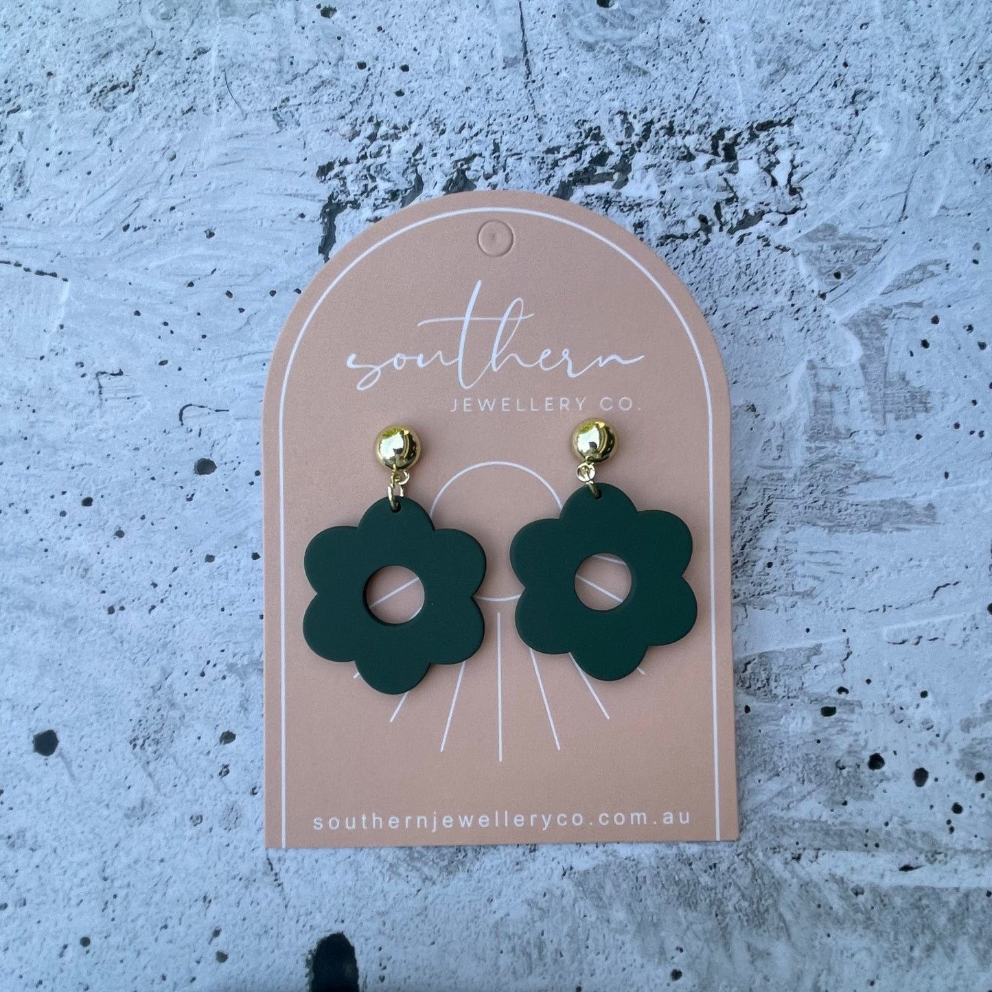 Flower Cutout Earrings-Earrings-Southern Jewewellery Co.-Southern Goods Co.