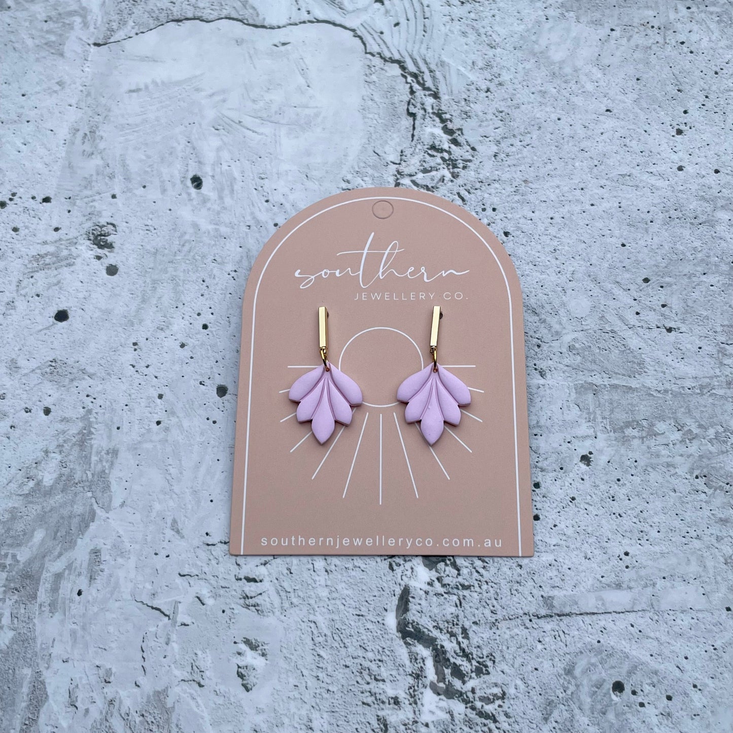 Freya Lilac Earrings-Earrings-Southern Jewewellery Co.-Southern Goods Co.