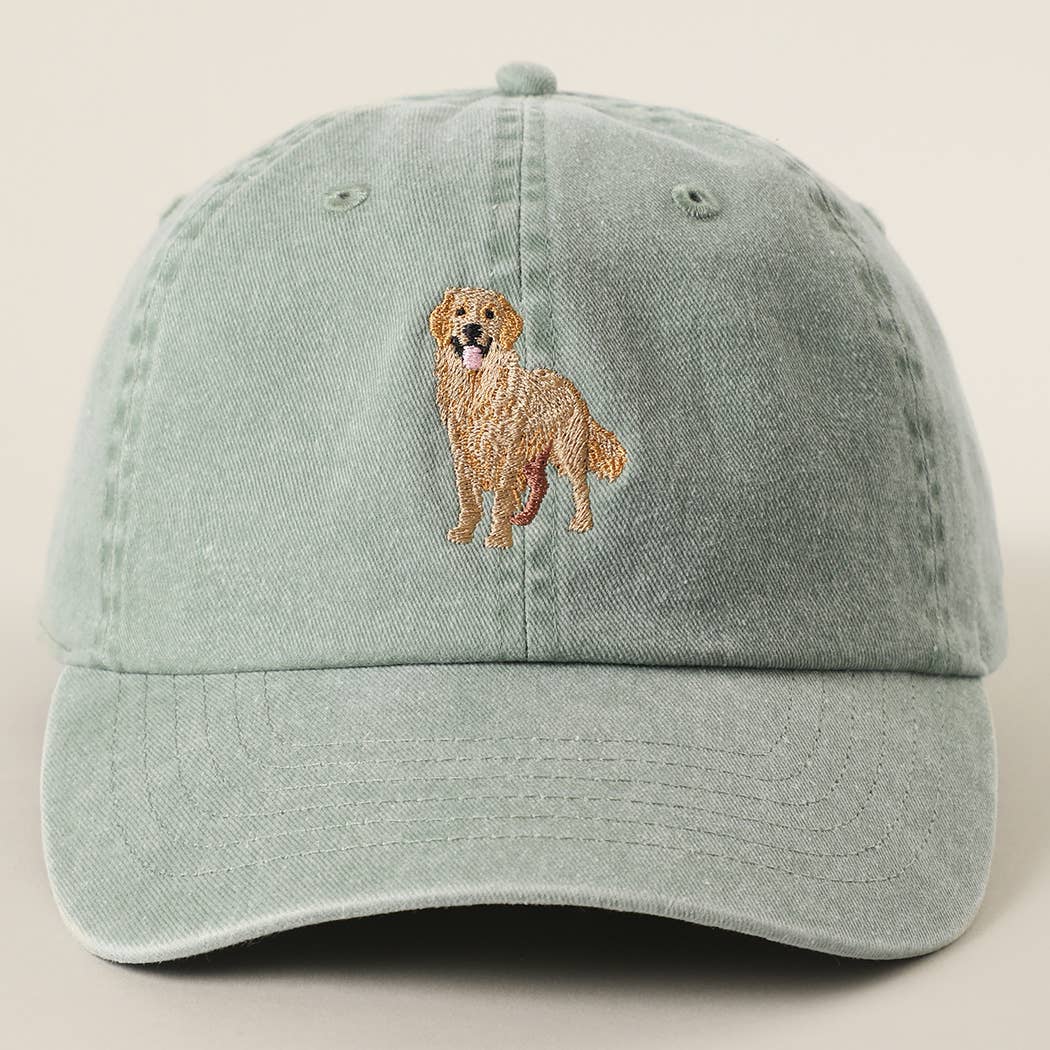 Golden Retriever Embroidered Cap: LILAC-Hats-Southern Jewewellery Co.-Southern Goods Co.