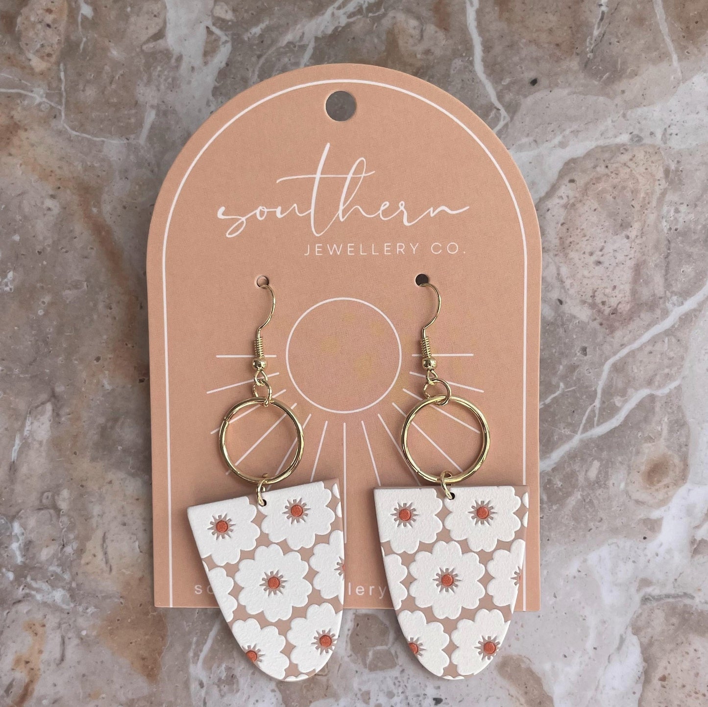 Milly Floral Earrings-Earrings-Southern Jewewellery Co.-Southern Goods Co.