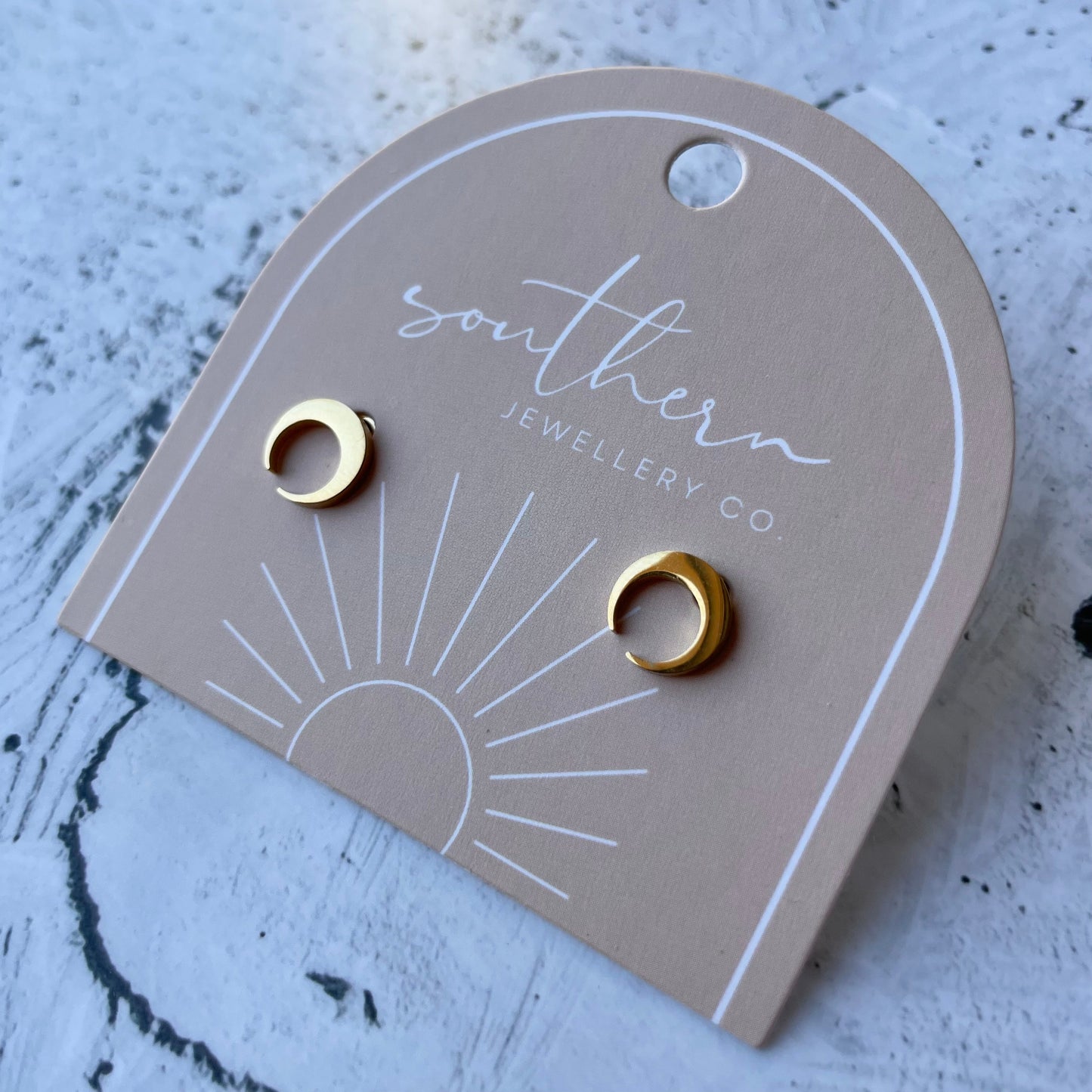 Minis - Moon Gold-Studs-Southern Jewewellery Co.-Southern Goods Co.