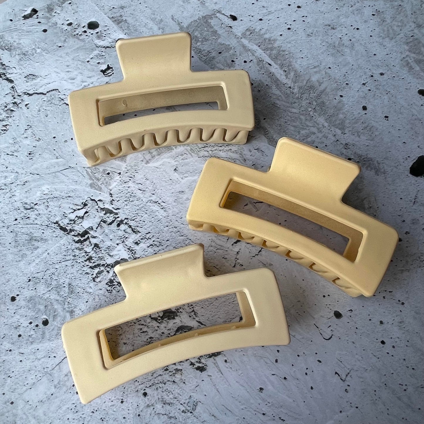 Rectangle Claw - Lemon-Hair Claw-Southern Jewewellery Co.-Southern Goods Co.