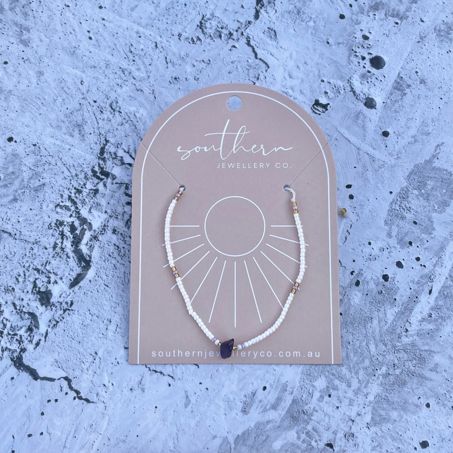 Amethyst String Bracelet-Bracelet-Southern Jewewellery Co.-Southern Goods Co.