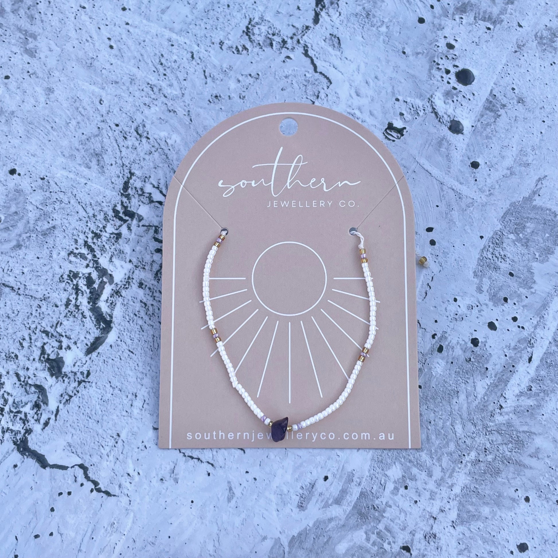 Amethyst String Bracelet-Bracelet-Southern Jewewellery Co.-Southern Goods Co.