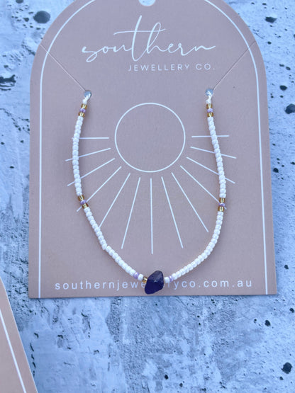 Amethyst String Bracelet-Bracelet-Southern Jewewellery Co.-Southern Goods Co.