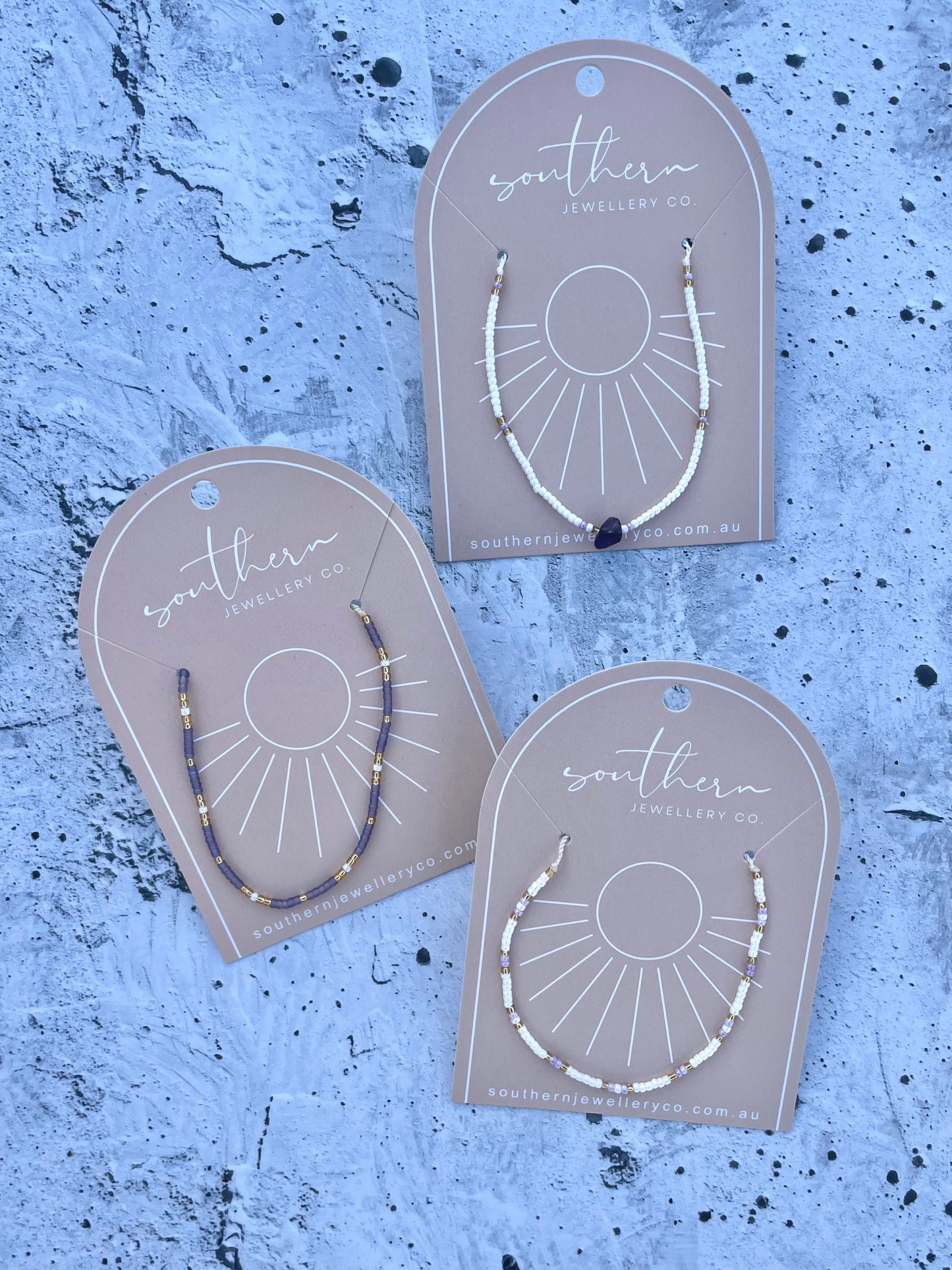 Amethyst String Bracelet-Bracelet-Southern Jewewellery Co.-Southern Goods Co.