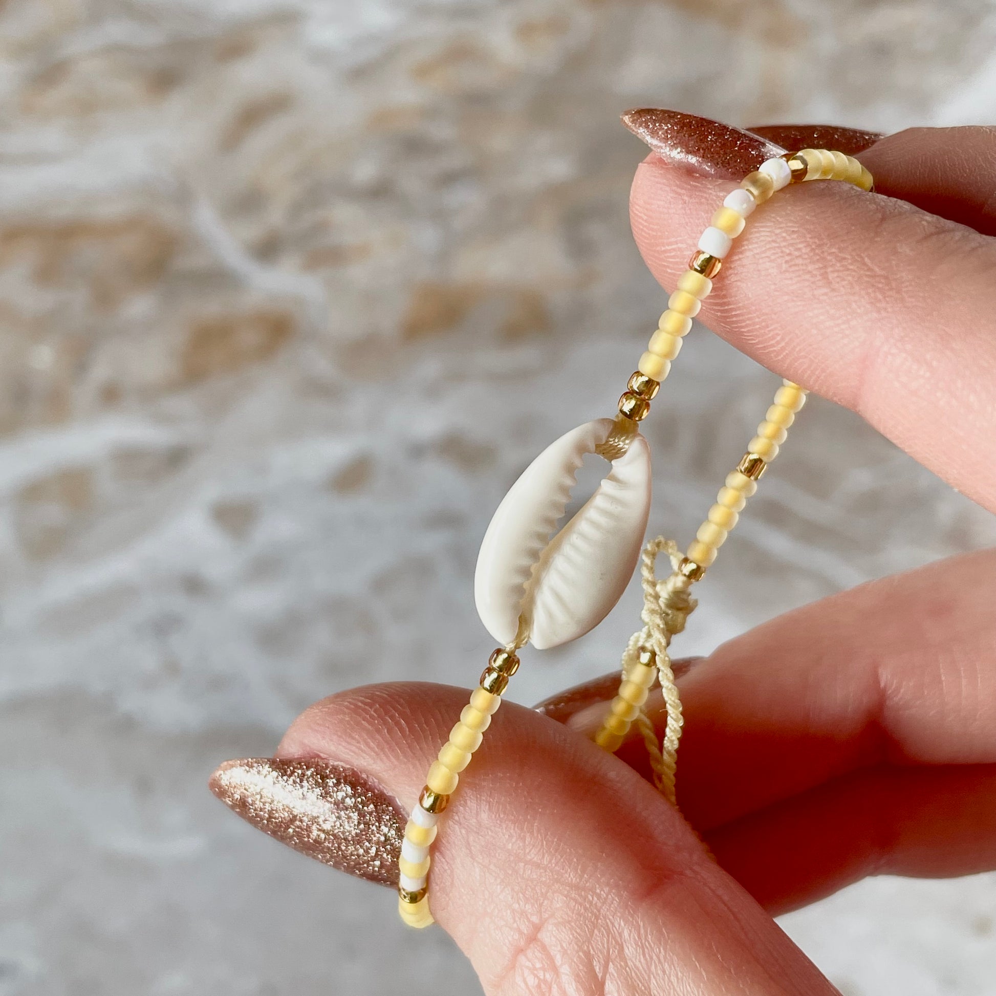 Beaded Cowrie Bracelet-Bracelet-Southern Jewewellery Co.-Southern Goods Co.