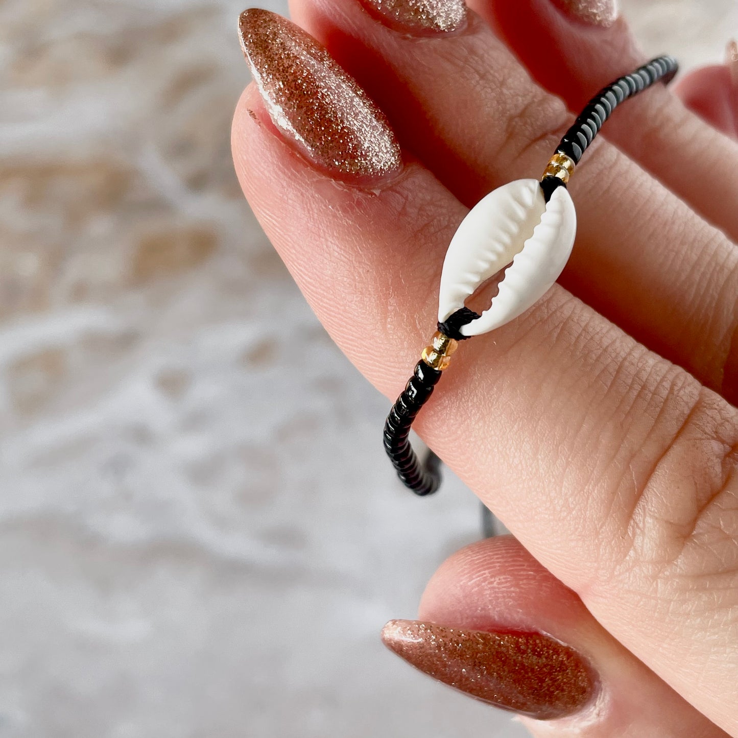 Beaded Cowrie Bracelet-Bracelet-Southern Jewewellery Co.-Southern Goods Co.