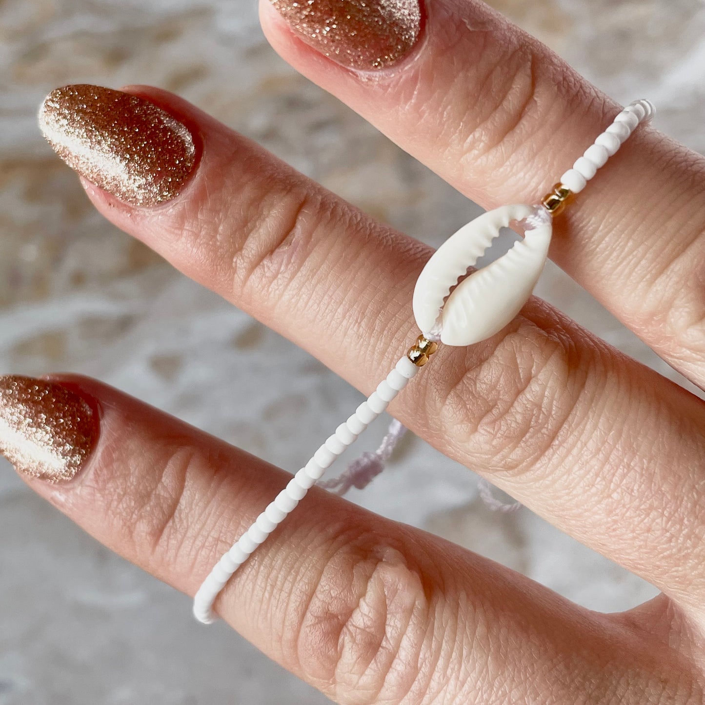 Beaded Cowrie Bracelet-Bracelet-Southern Jewewellery Co.-Southern Goods Co.