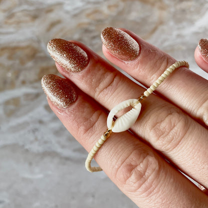 Beaded Cowrie Bracelet-Bracelet-Southern Jewewellery Co.-Southern Goods Co.