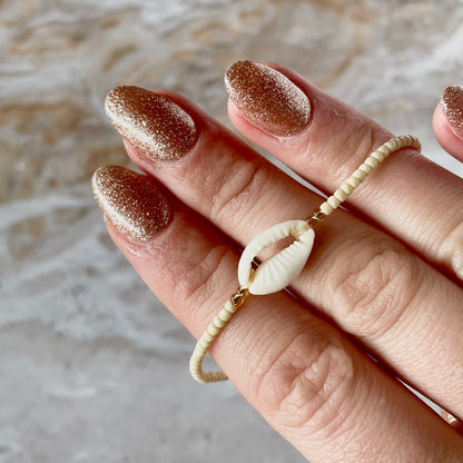 Beaded Cowrie Bracelet-Bracelet-Southern Jewewellery Co.-Southern Goods Co.