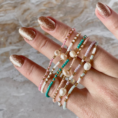 Beaded Feshwater Pearl Bracelet-Bracelet-Southern Jewewellery Co.-Southern Goods Co.