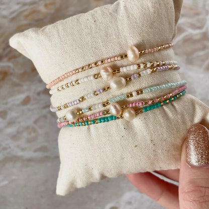 Beaded Feshwater Pearl Bracelet-Bracelet-Southern Jewewellery Co.-Southern Goods Co.