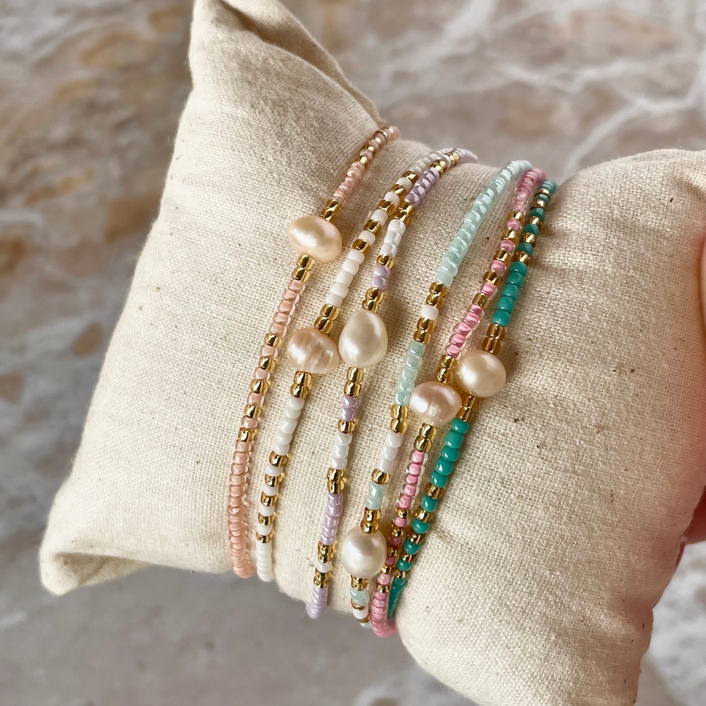 Beaded Feshwater Pearl Bracelet-Bracelet-Southern Jewewellery Co.-Southern Goods Co.