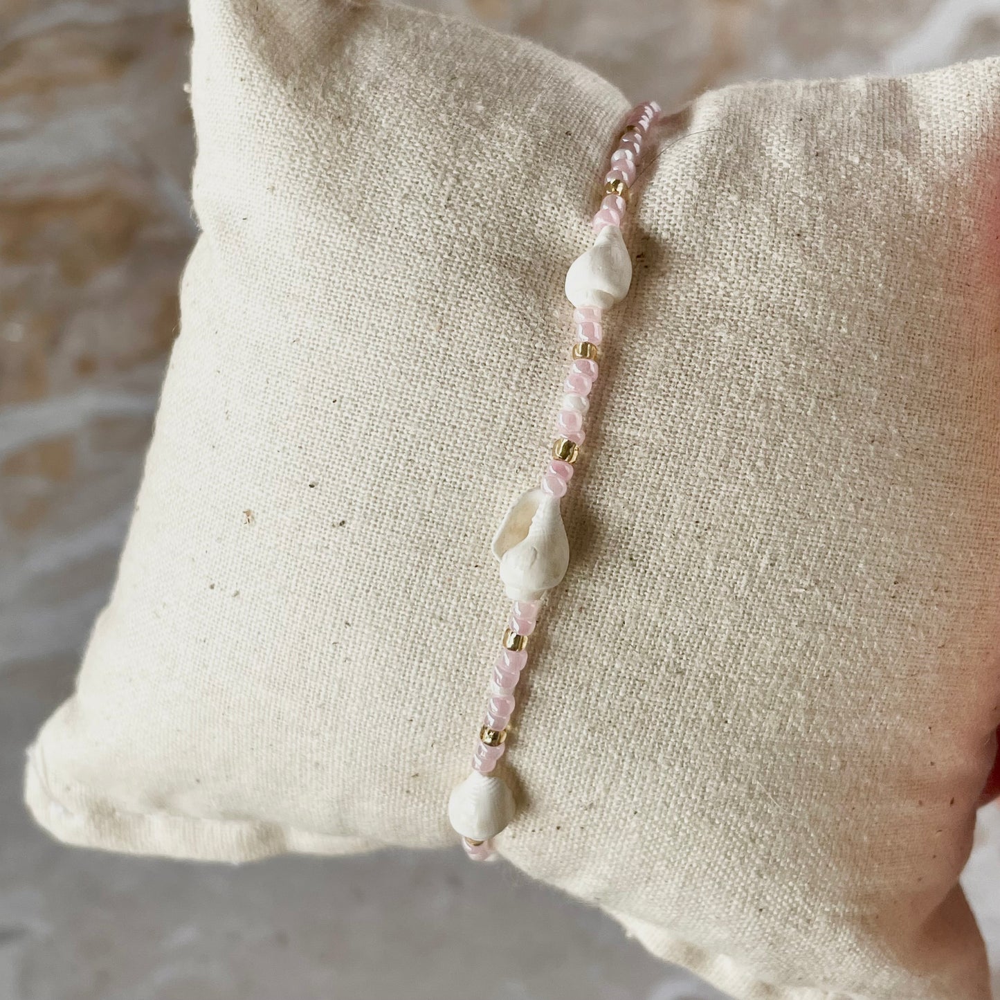 Beaded Mini Shell Bracelet-Bracelet-Southern Jewewellery Co.-Southern Goods Co.