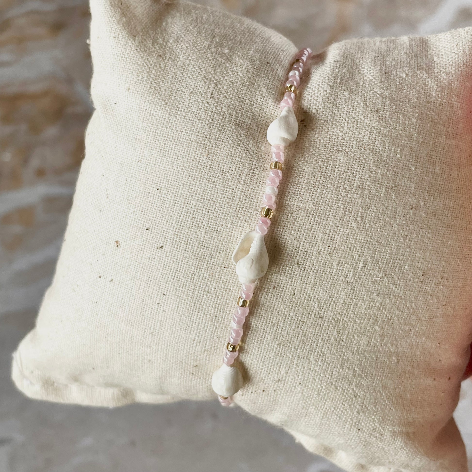 Beaded Mini Shell Bracelet-Bracelet-Southern Jewewellery Co.-Southern Goods Co.