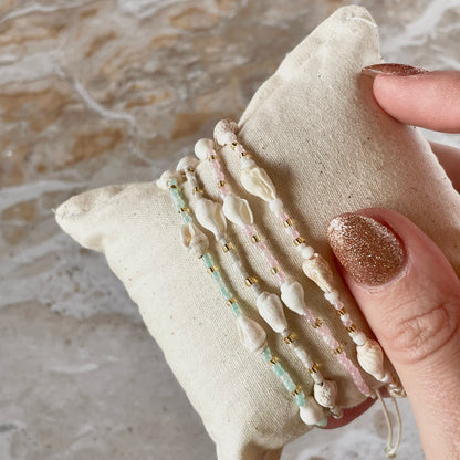 Beaded Mini Shell Bracelet-Bracelet-Southern Jewewellery Co.-Southern Goods Co.