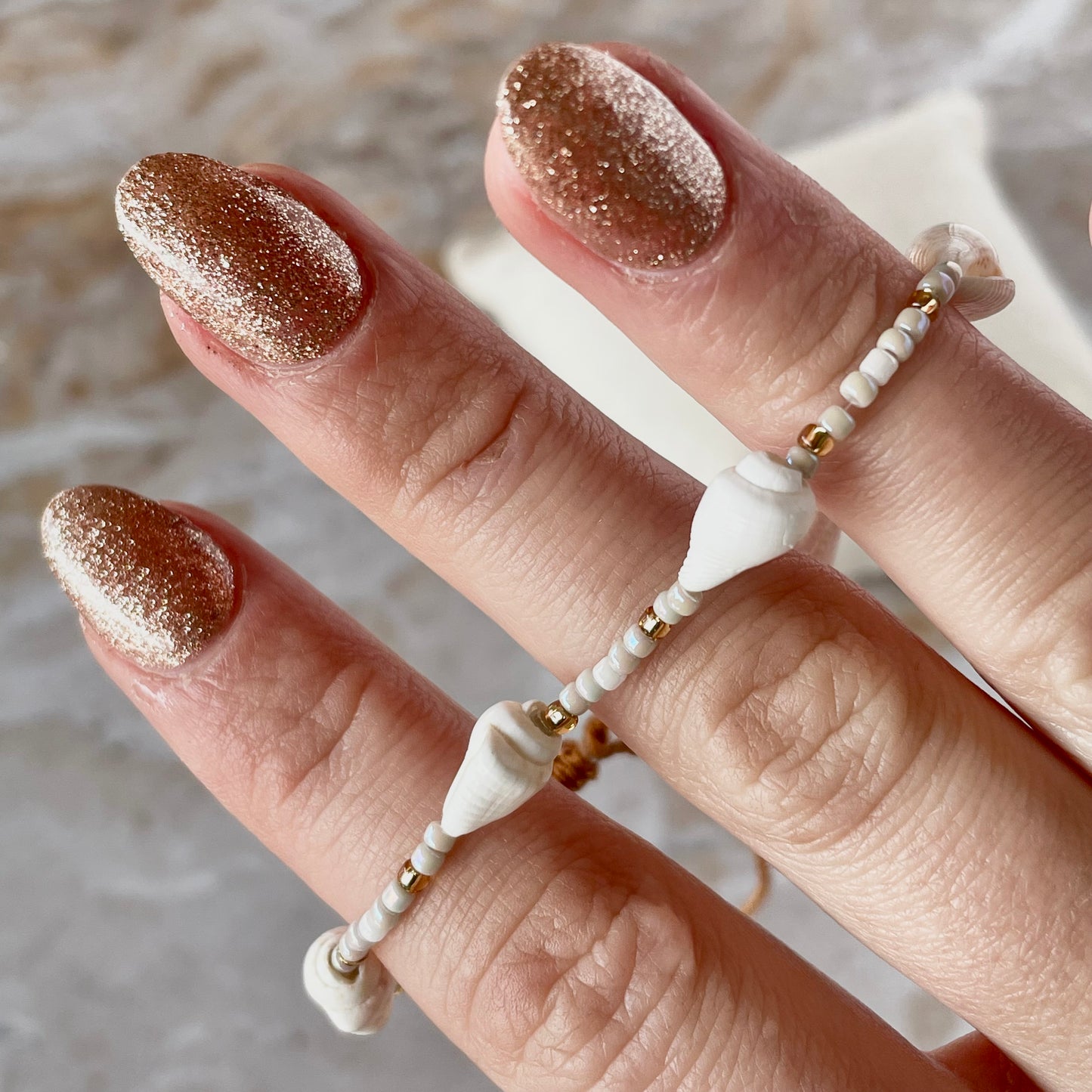 Beaded Mini Shell Bracelet-Bracelet-Southern Jewewellery Co.-Southern Goods Co.