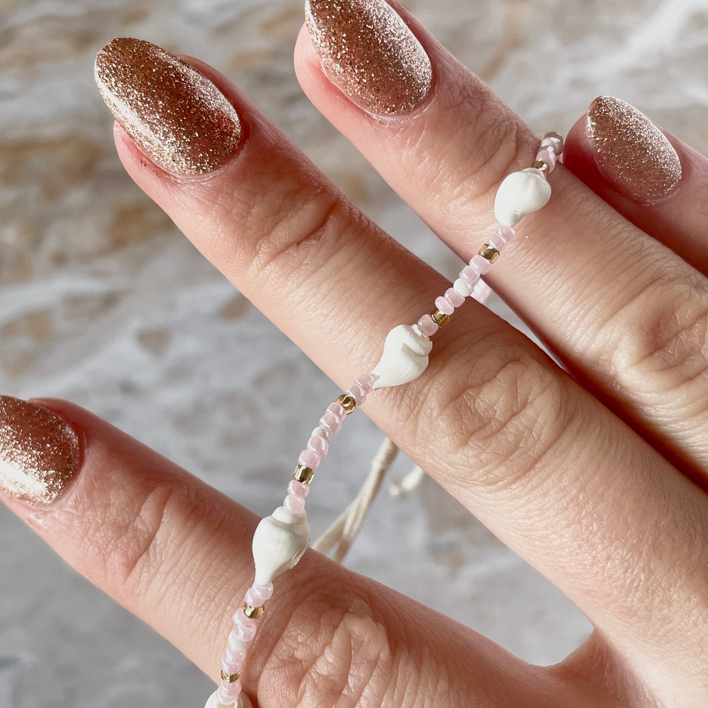 Beaded Mini Shell Bracelet-Bracelet-Southern Jewewellery Co.-Southern Goods Co.