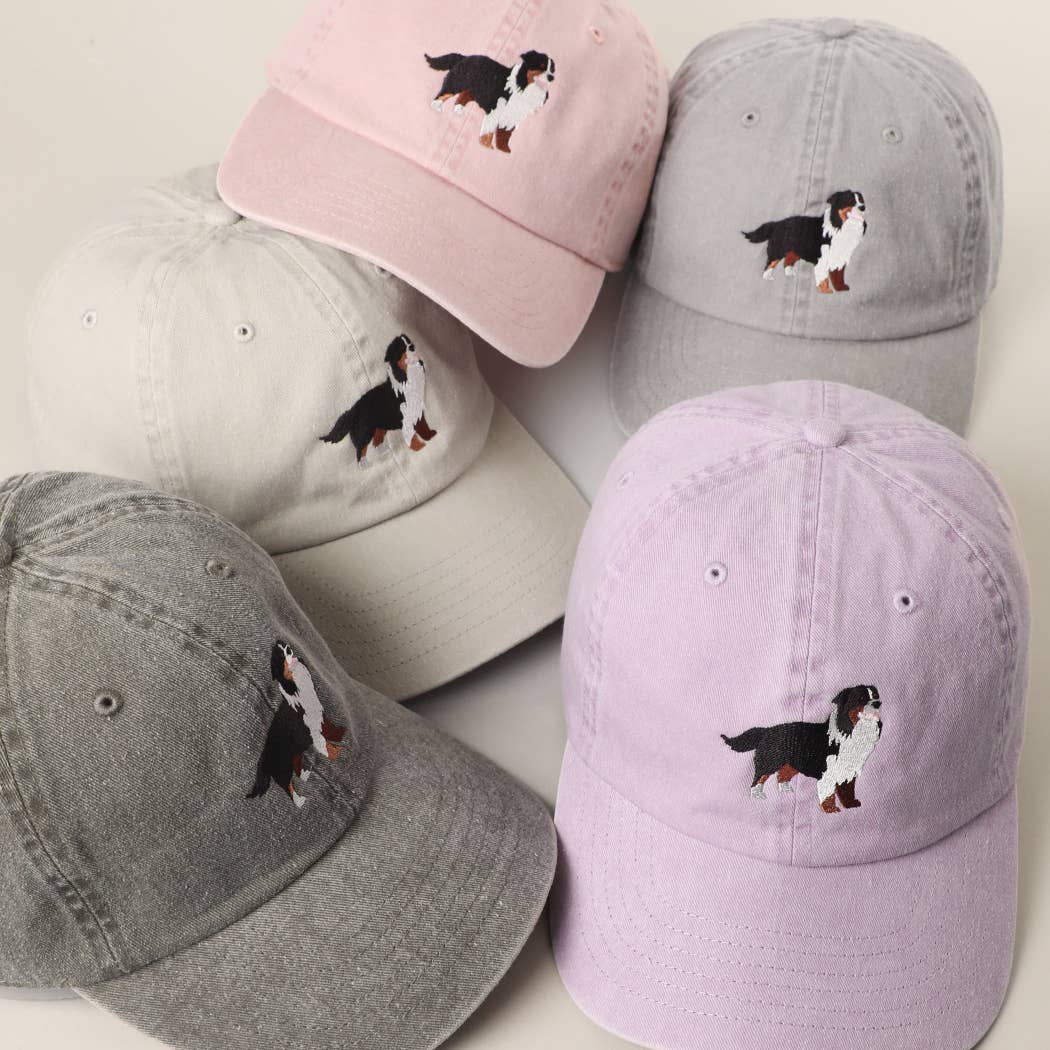 Bernese Mountain Dog Embroidered Cap: OLIVE-Hats-Southern Jewewellery Co.-Southern Goods Co.