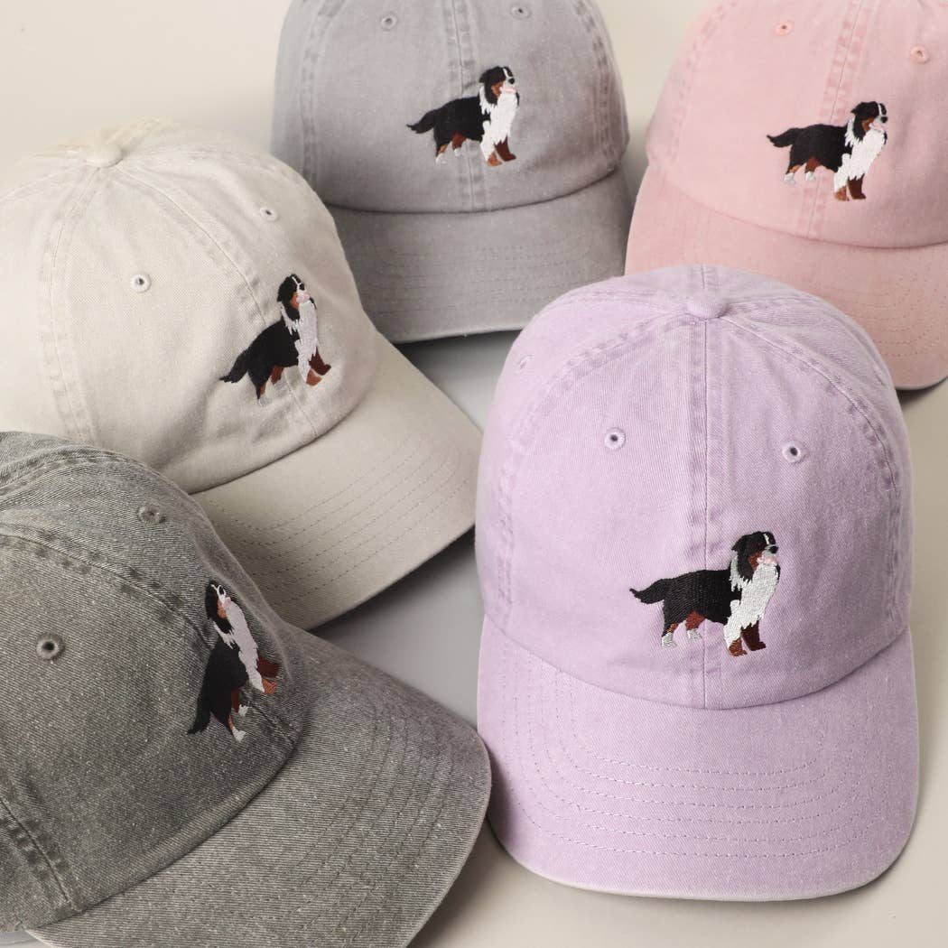 Bernese Mountain Dog Embroidered Cap: OLIVE-Hats-Southern Jewewellery Co.-Southern Goods Co.