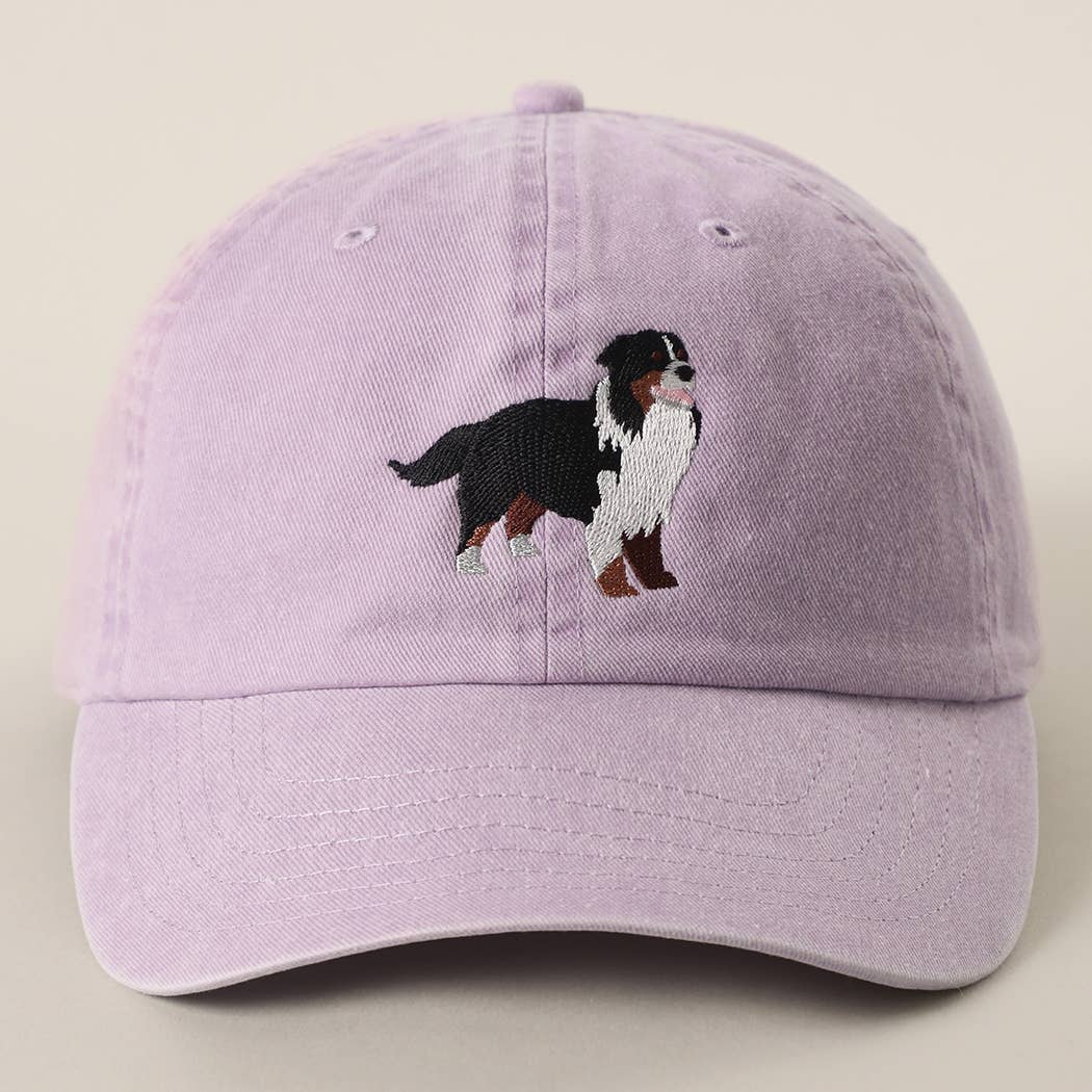 Bernese Mountain Dog Embroidered Cap: PINK-Hats-Southern Jewewellery Co.-Southern Goods Co.
