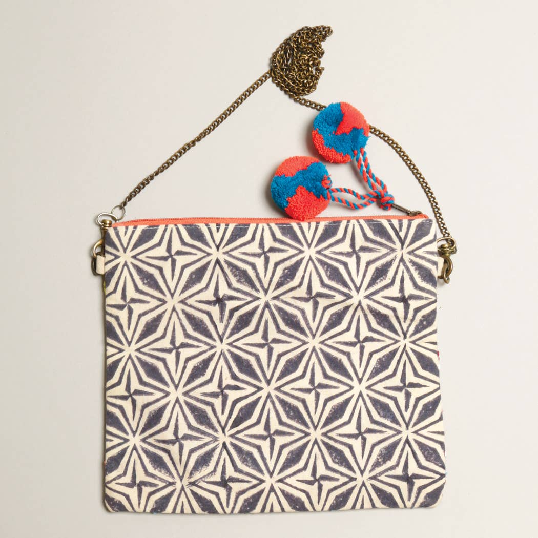 Boho Embellished Clutch with Chain-Bags-Southern Jewewellery Co.-Southern Goods Co.