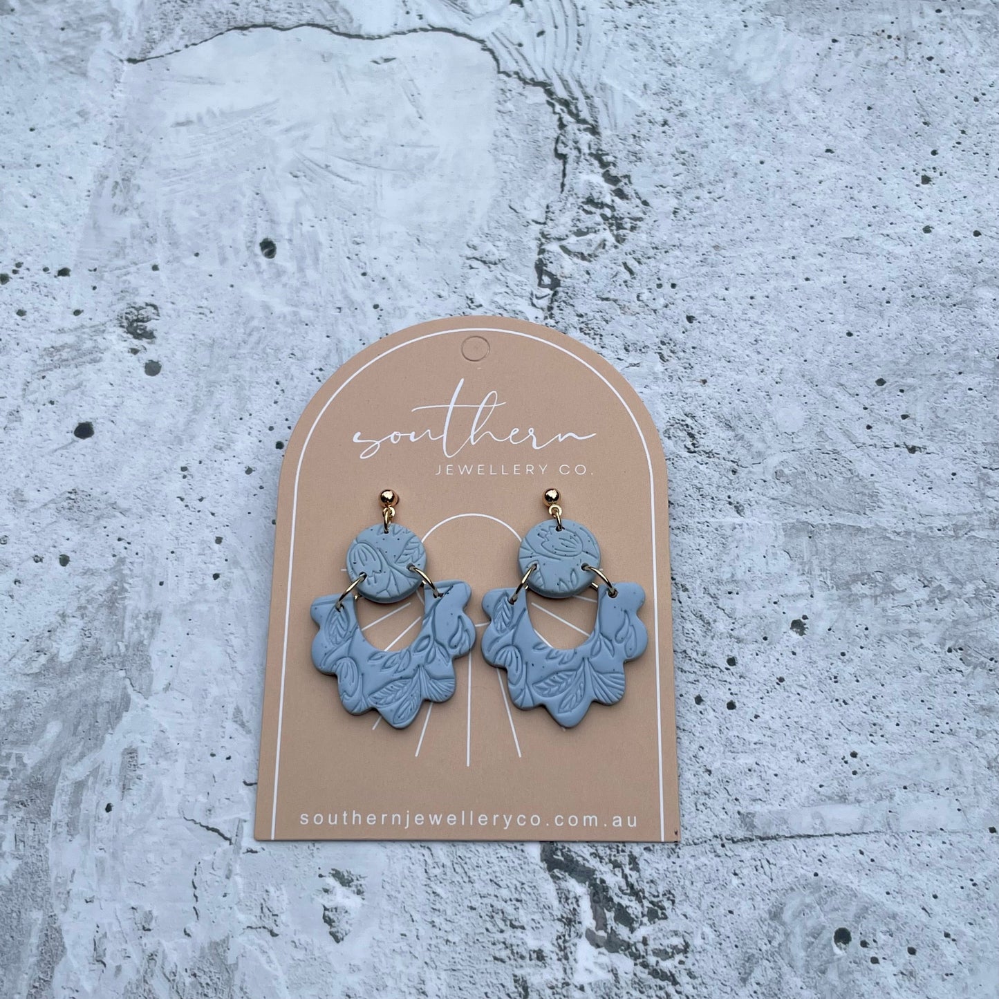 Caity Blue Earrings-Earrings-Southern Jewewellery Co.-Southern Goods Co.