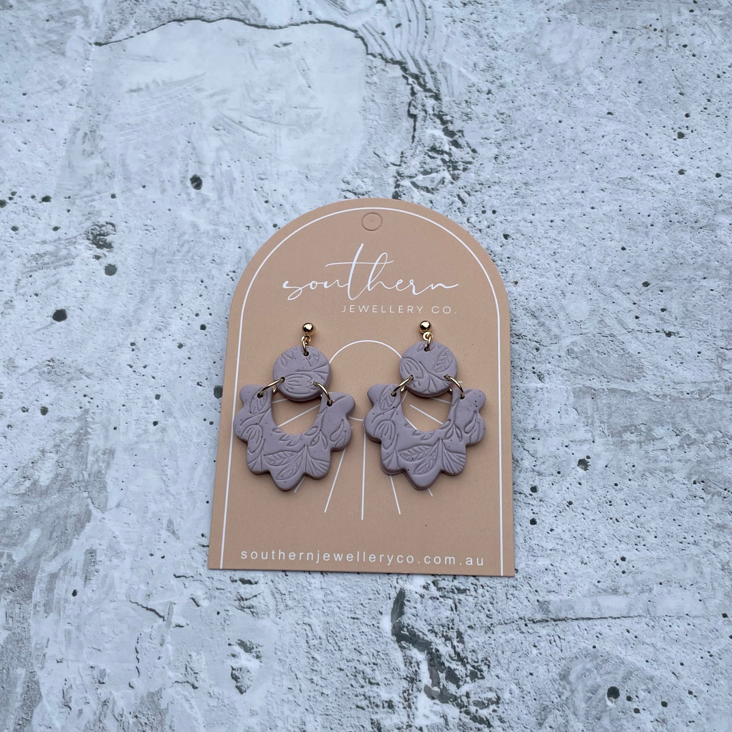 Caity Lilac Earrings-Earrings-Southern Jewewellery Co.-Southern Goods Co.