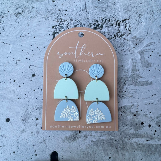 Candy Blue Earrings-Earrings-Southern Jewewellery Co.-Southern Goods Co.