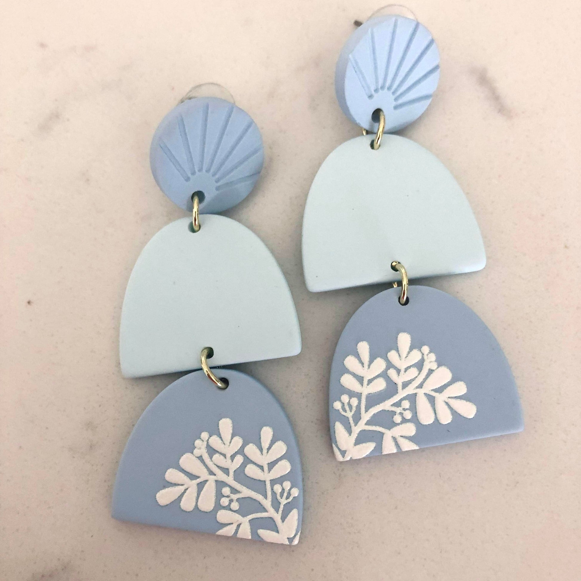 Candy Blue Earrings-Earrings-Southern Jewewellery Co.-Southern Goods Co.