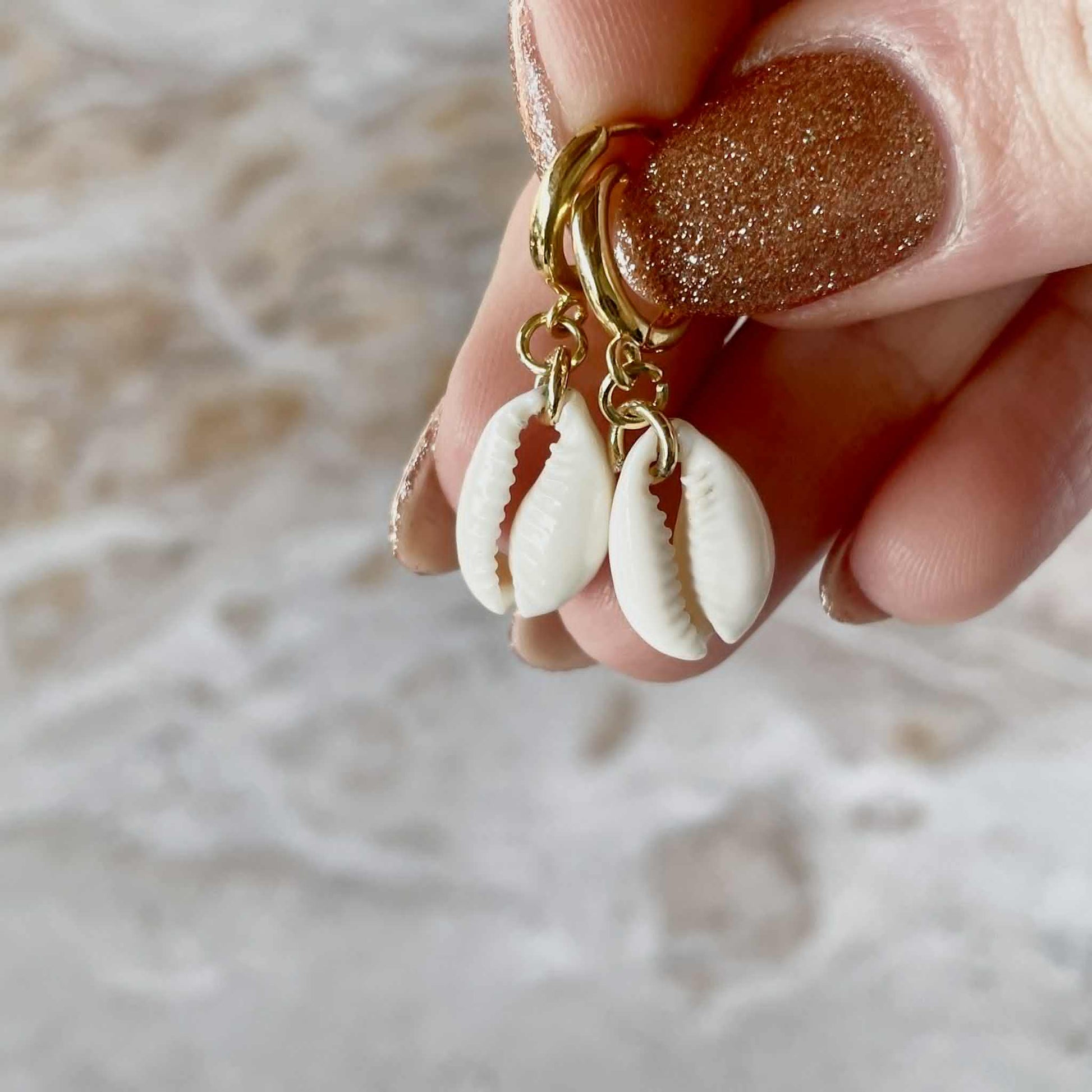 Cowrie Earrings-Earrings-Southern Jewewellery Co.-Southern Goods Co.