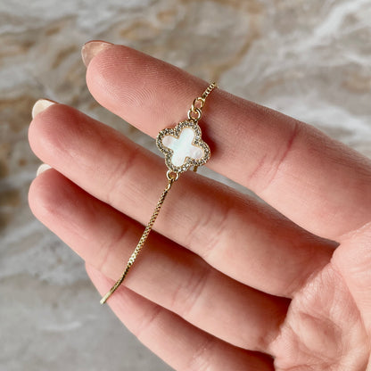 Cross Shifter Bracelet - White-Bracelet-Southern Jewewellery Co.-Southern Goods Co.