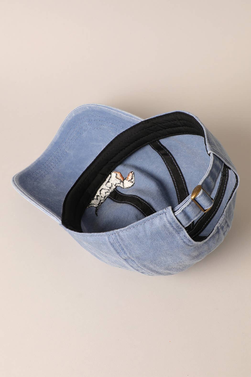 Dachshund Embroidered Cap: WASHED DENIM-Hats-Southern Jewewellery Co.-Southern Goods Co.