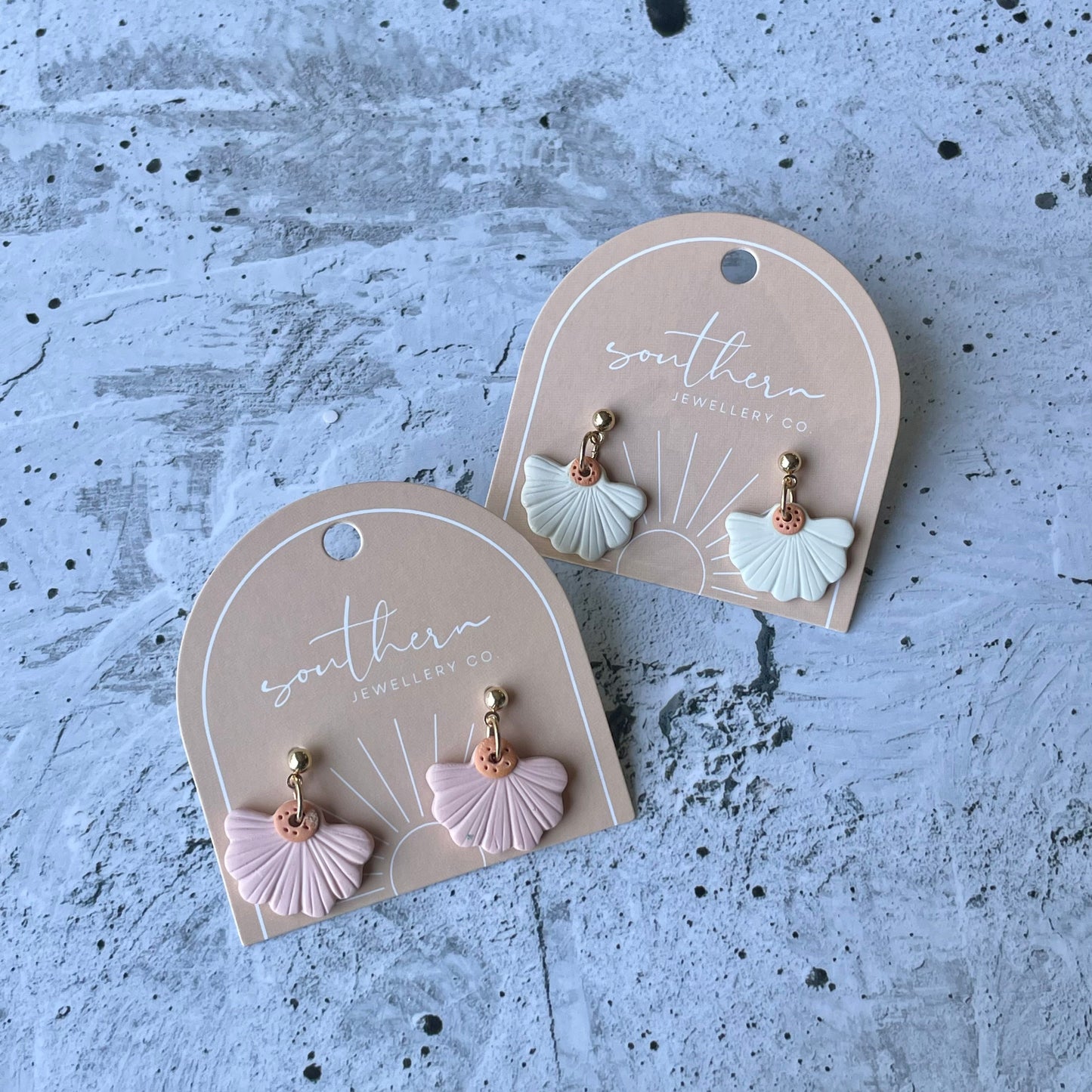 Dainty Pink Daisy Studs-Earrings-Southern Jewewellery Co.-Southern Goods Co.