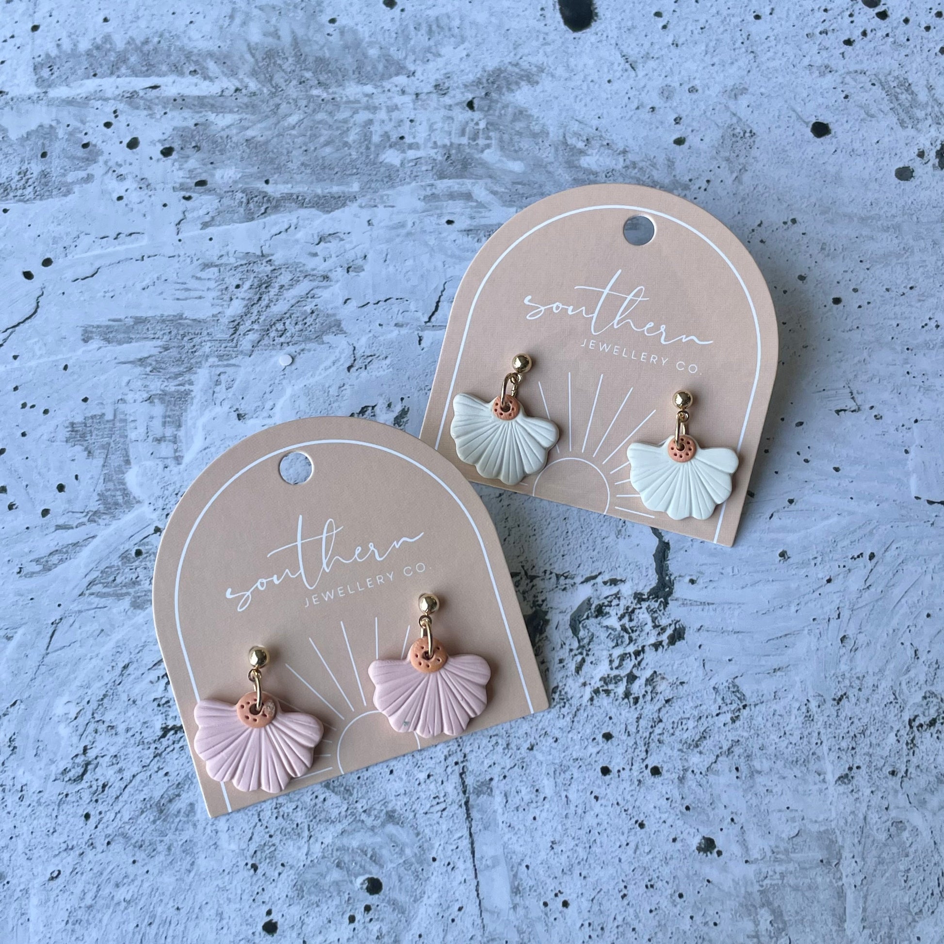 Dainty Pink Daisy Studs-Earrings-Southern Jewewellery Co.-Southern Goods Co.