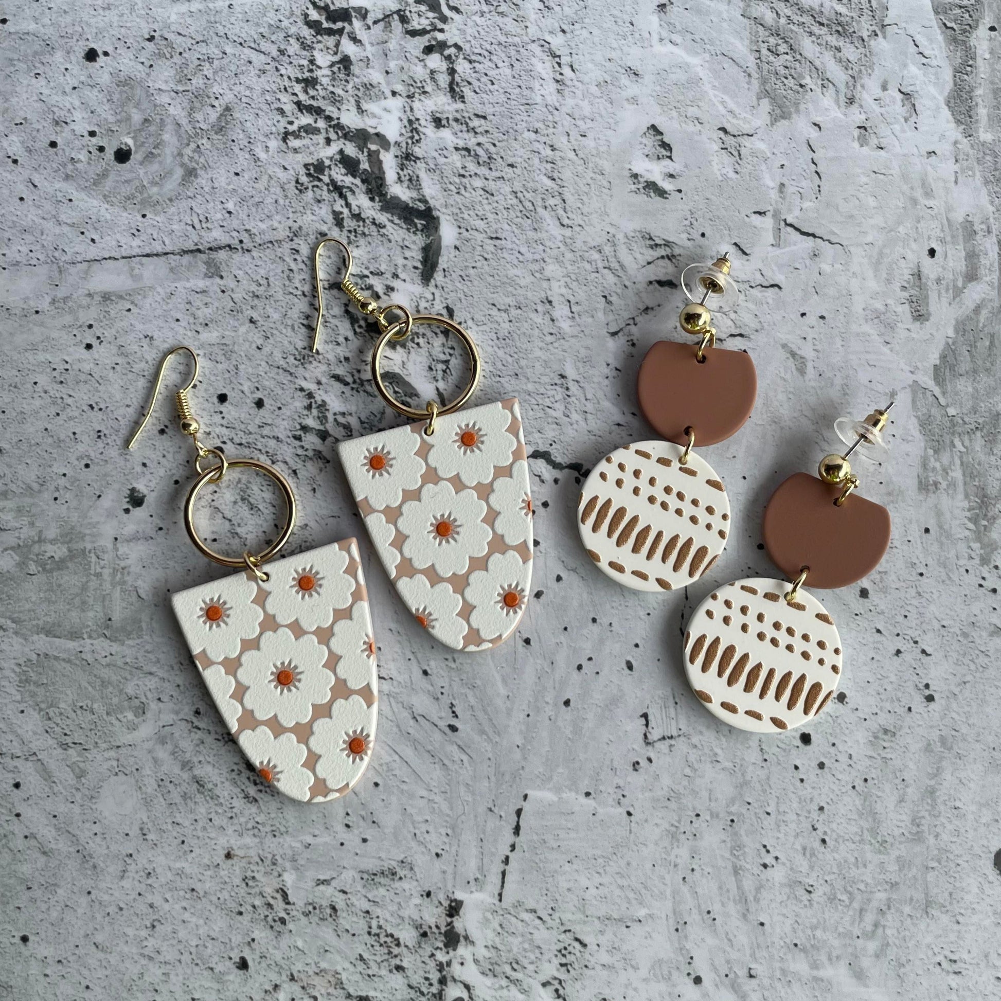 Eli Chocolate Earrings-Earrings-Southern Jewewellery Co.-Southern Goods Co.