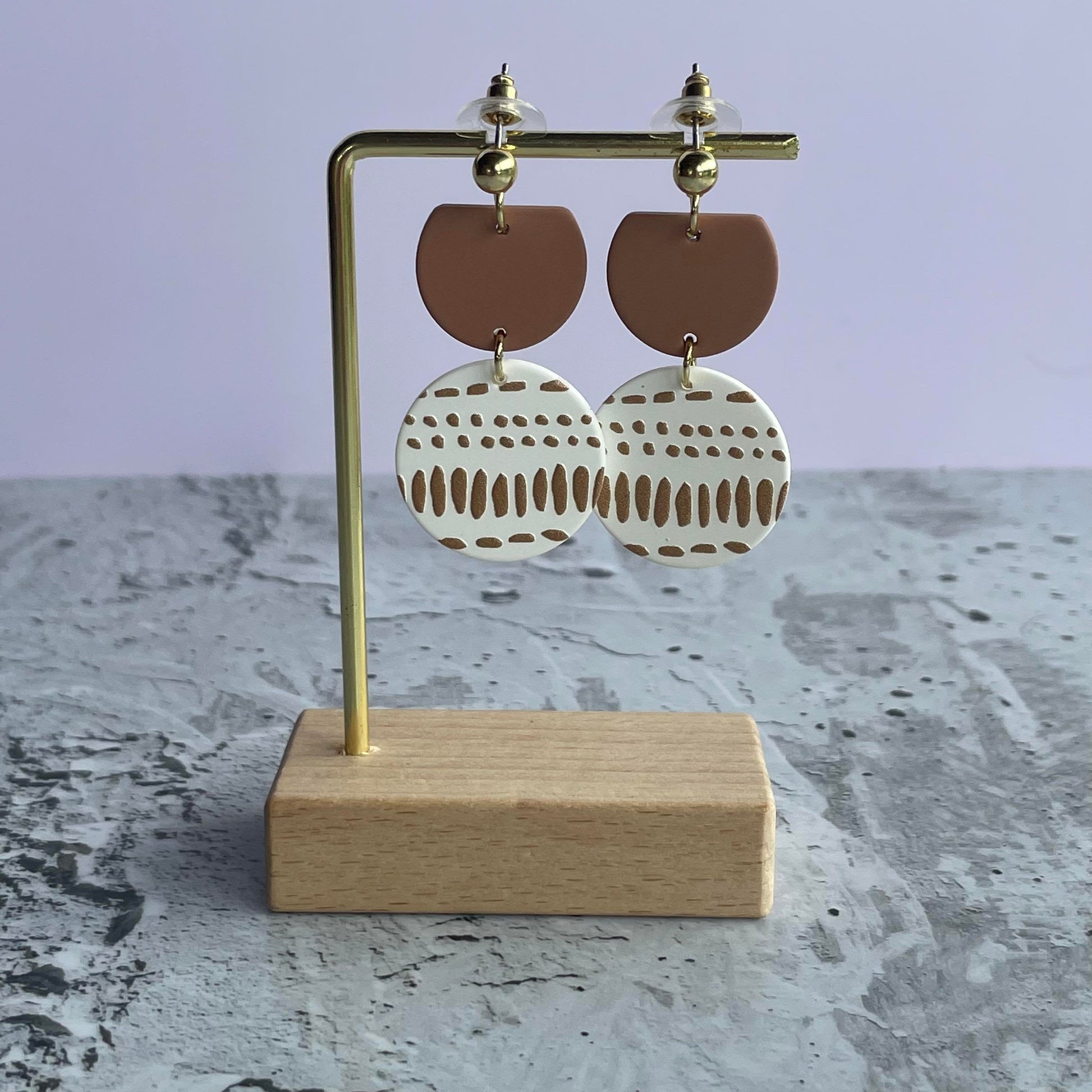 Eli Chocolate Earrings-Earrings-Southern Jewewellery Co.-Southern Goods Co.