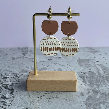 Eli Chocolate Earrings-Earrings-Southern Jewewellery Co.-Southern Goods Co.