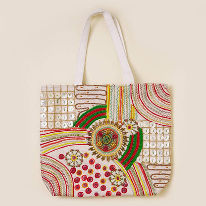 Embroidered Tote Bag-Bags-Southern Jewewellery Co.-Southern Goods Co.