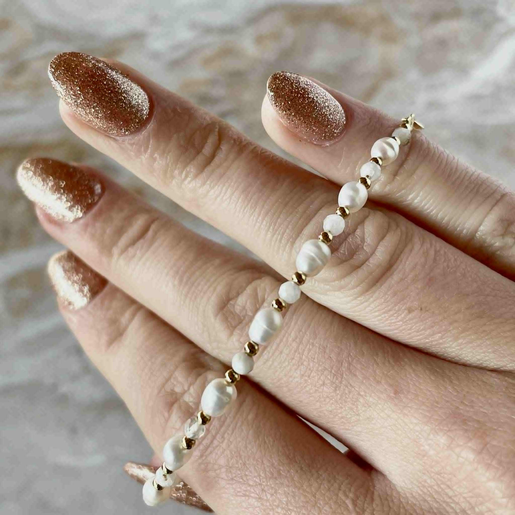 Freshwater Pearl Bracelet-Bracelet-Southern Jewewellery Co.-Southern Goods Co.