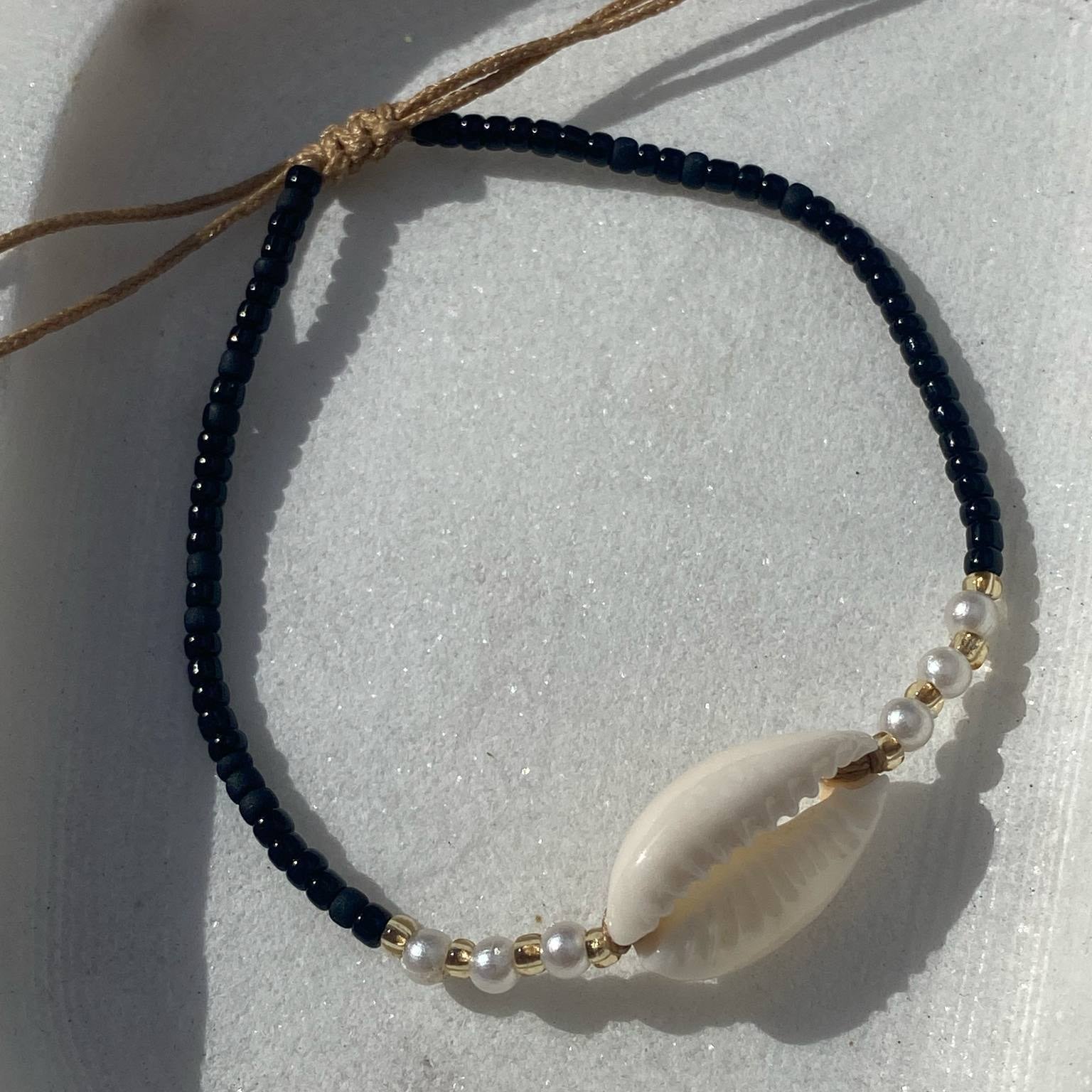 Freshwater Pearl and Cowrie Bracelet-Bracelet-Southern Jewewellery Co.-Southern Goods Co.