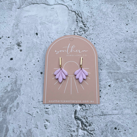 Freya Lilac Earrings-Earrings-Southern Jewewellery Co.-Southern Goods Co.