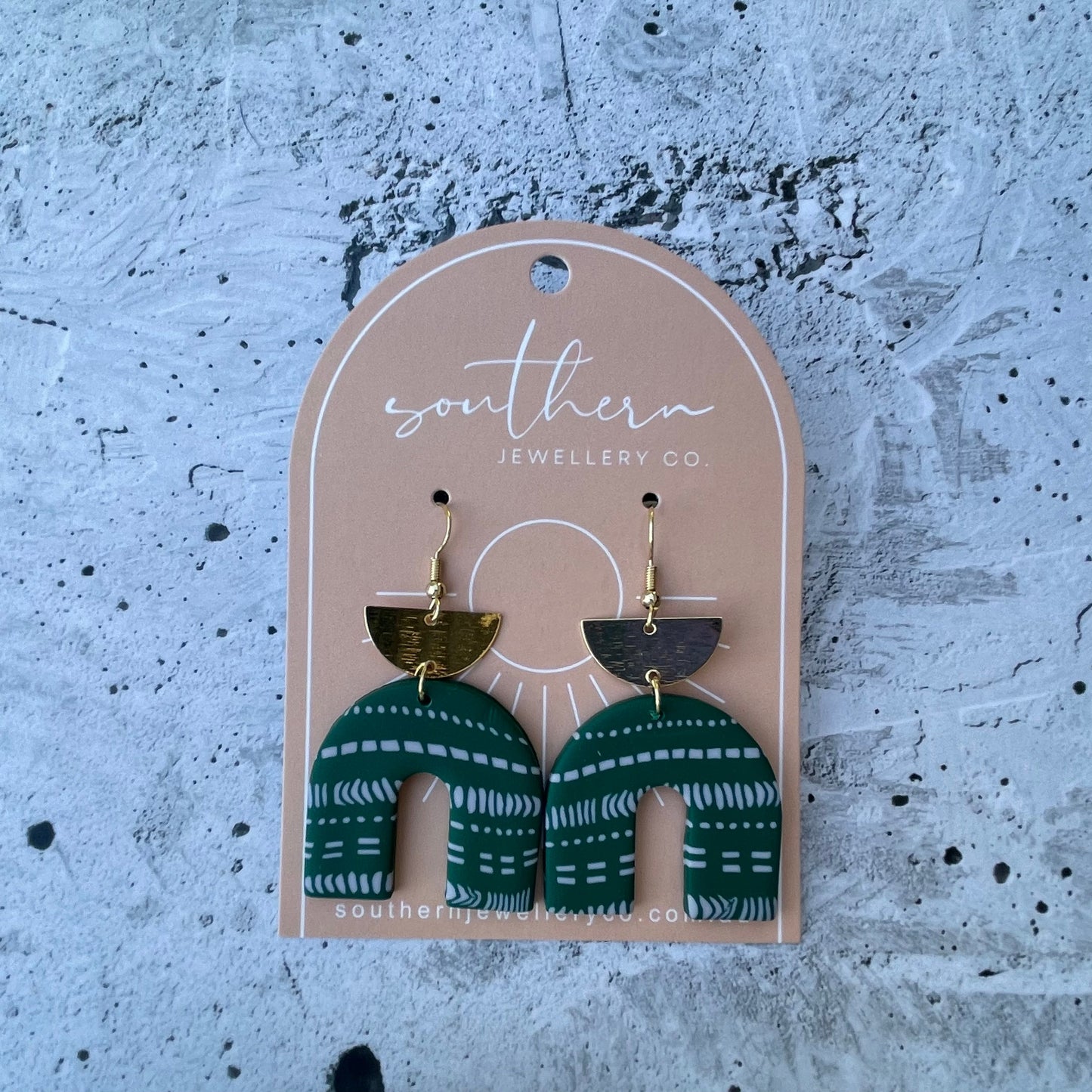 Geo Arch Earrings-Earrings-Southern Jewewellery Co.-Southern Goods Co.