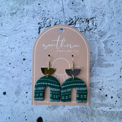 Geo Arch Earrings-Earrings-Southern Jewewellery Co.-Southern Goods Co.