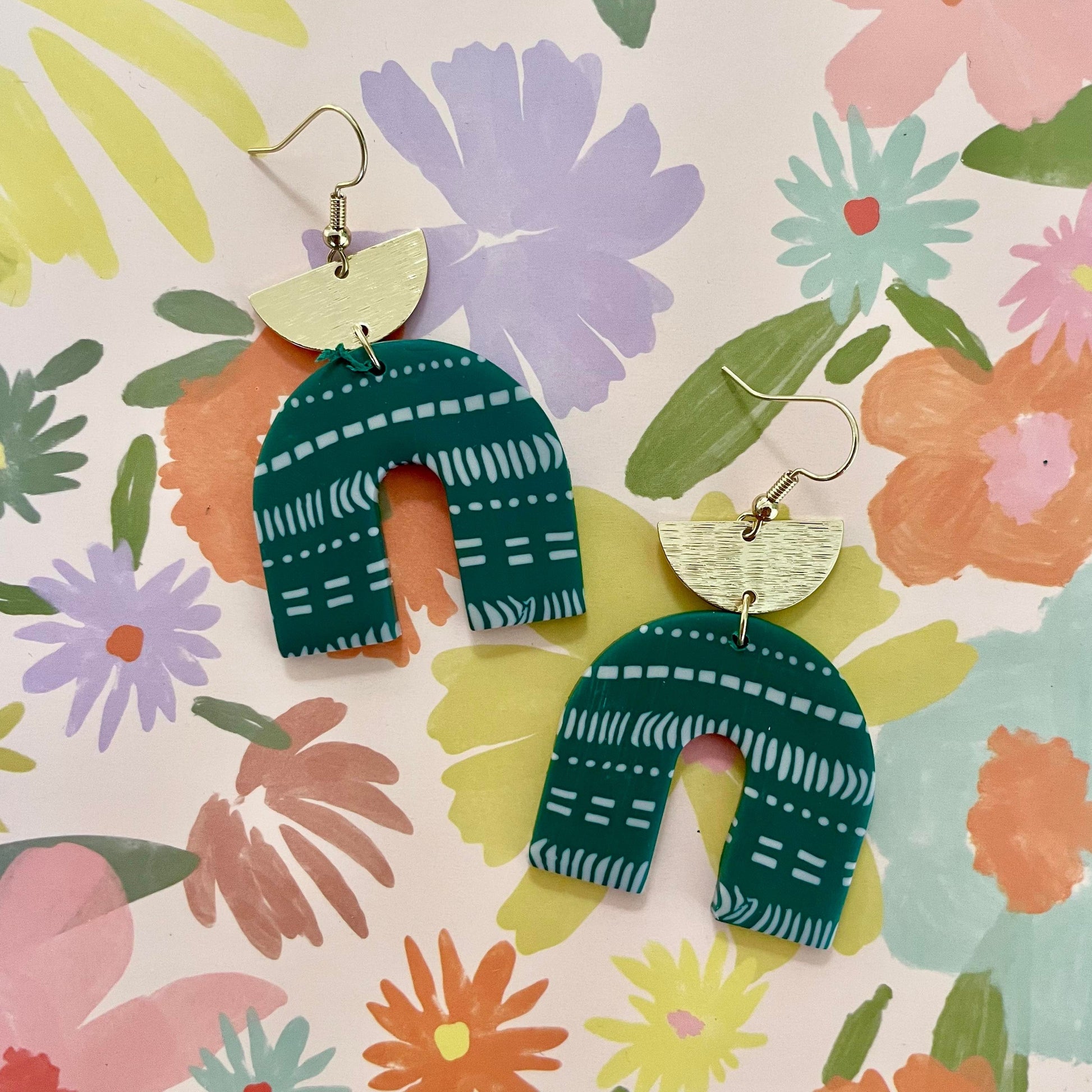 Geo Arch Earrings-Earrings-Southern Jewewellery Co.-Southern Goods Co.