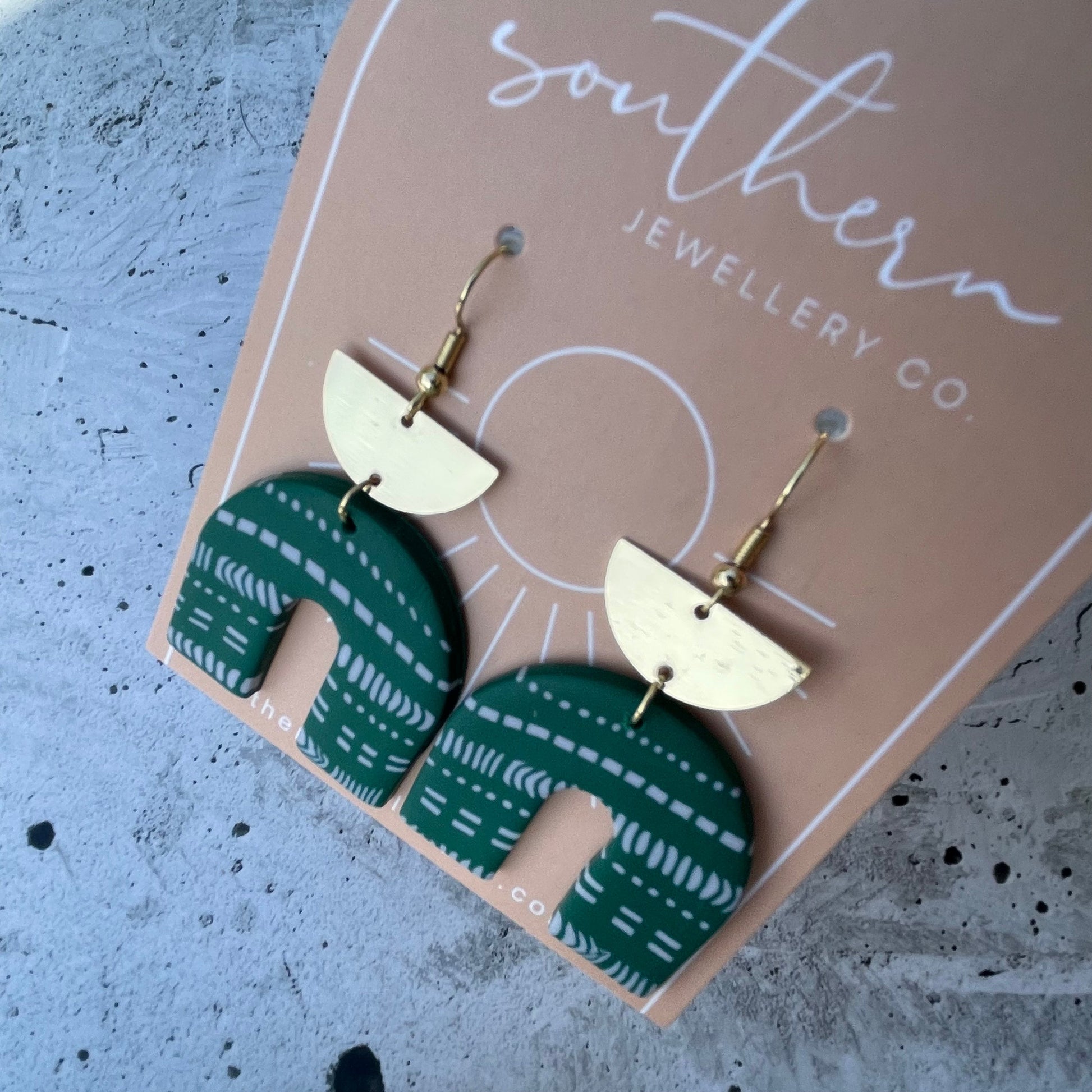 Geo Arch Earrings-Earrings-Southern Jewewellery Co.-Southern Goods Co.