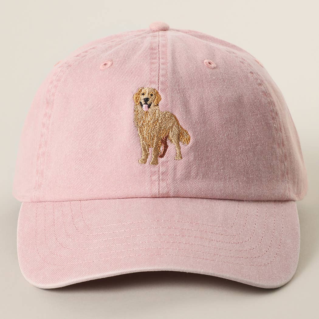Golden Retriever Embroidered Cap: APRICOT-Hats-Southern Jewewellery Co.-Southern Goods Co.