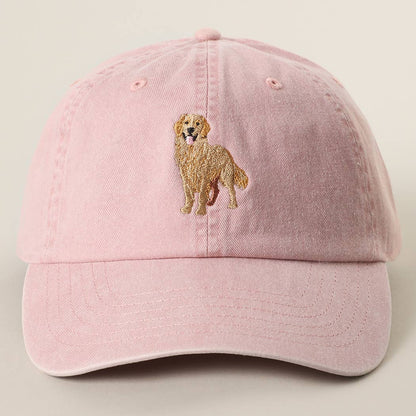 Golden Retriever Embroidered Cap: APRICOT-Hats-Southern Jewewellery Co.-Southern Goods Co.